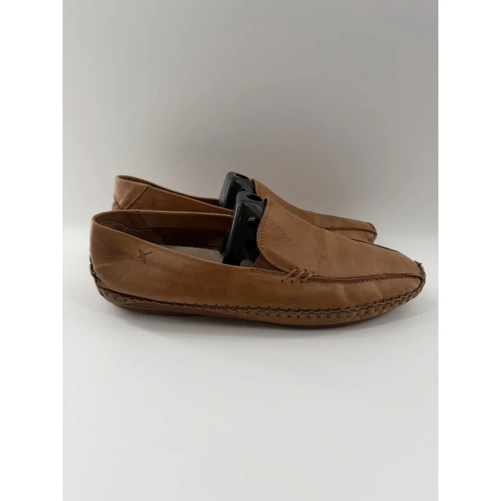 Pikolinos Mens Jerez US 10 Brown Leather Casual Loafers Slip On Shoes Spain